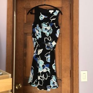 Black floral dress. Comes with black belt with bow